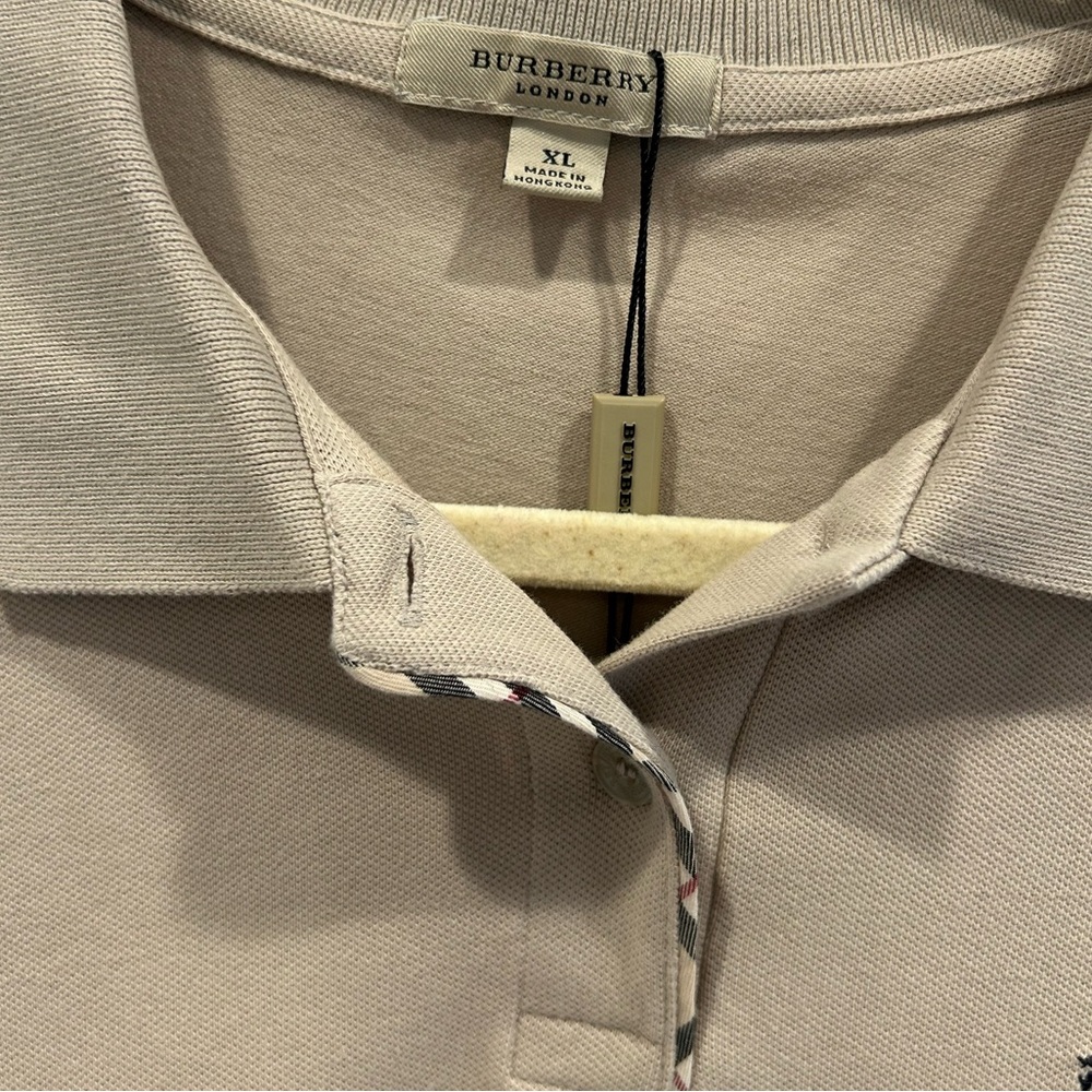 ☀️HOST PICK☀️Burberry golf Beige Polo Shirt NWT - Picture 3 of 6